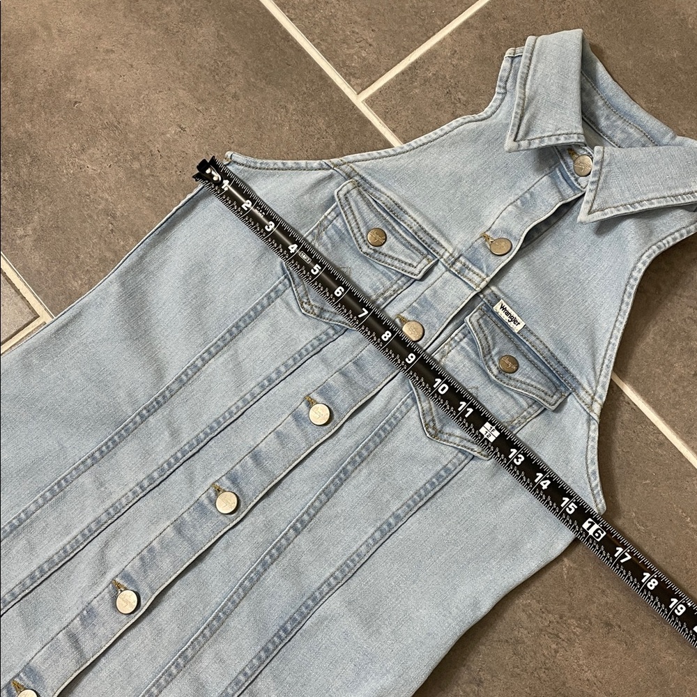 Wrangler Retro 80s Denim Collared Dress size Small - Picture 9 of 10